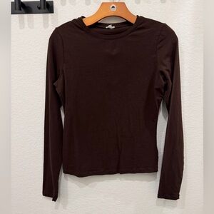 Garage Dark Brown Long Sleeve Tee